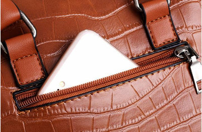 Palmer - 4-Piece Crocodile Pattern Handbag