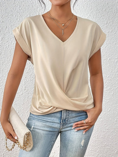 Sarah - Elegant V-Neck Summer Top
