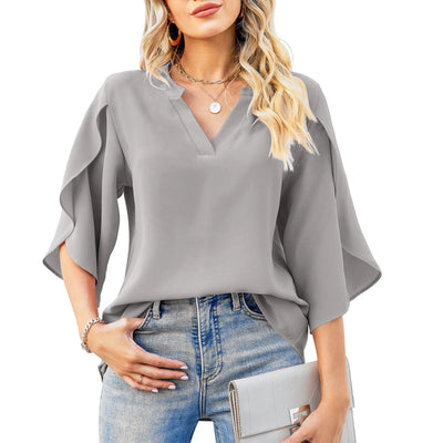 Aislinn - Chiffon V-Neck Summer Blouse