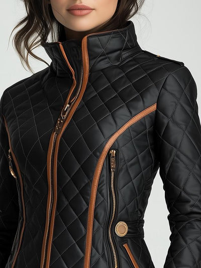 Mandy | Diamond-quilted Padded Jacket