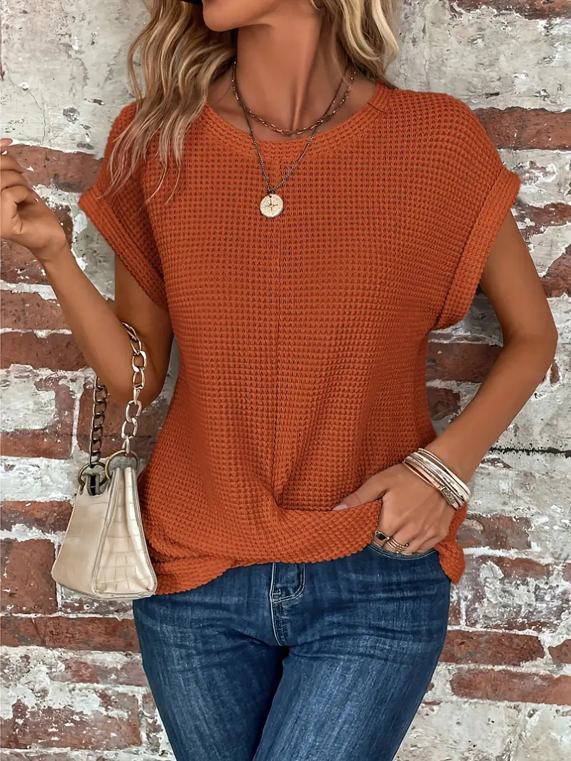 Elise - Chic Relaxed Round Neck Top
