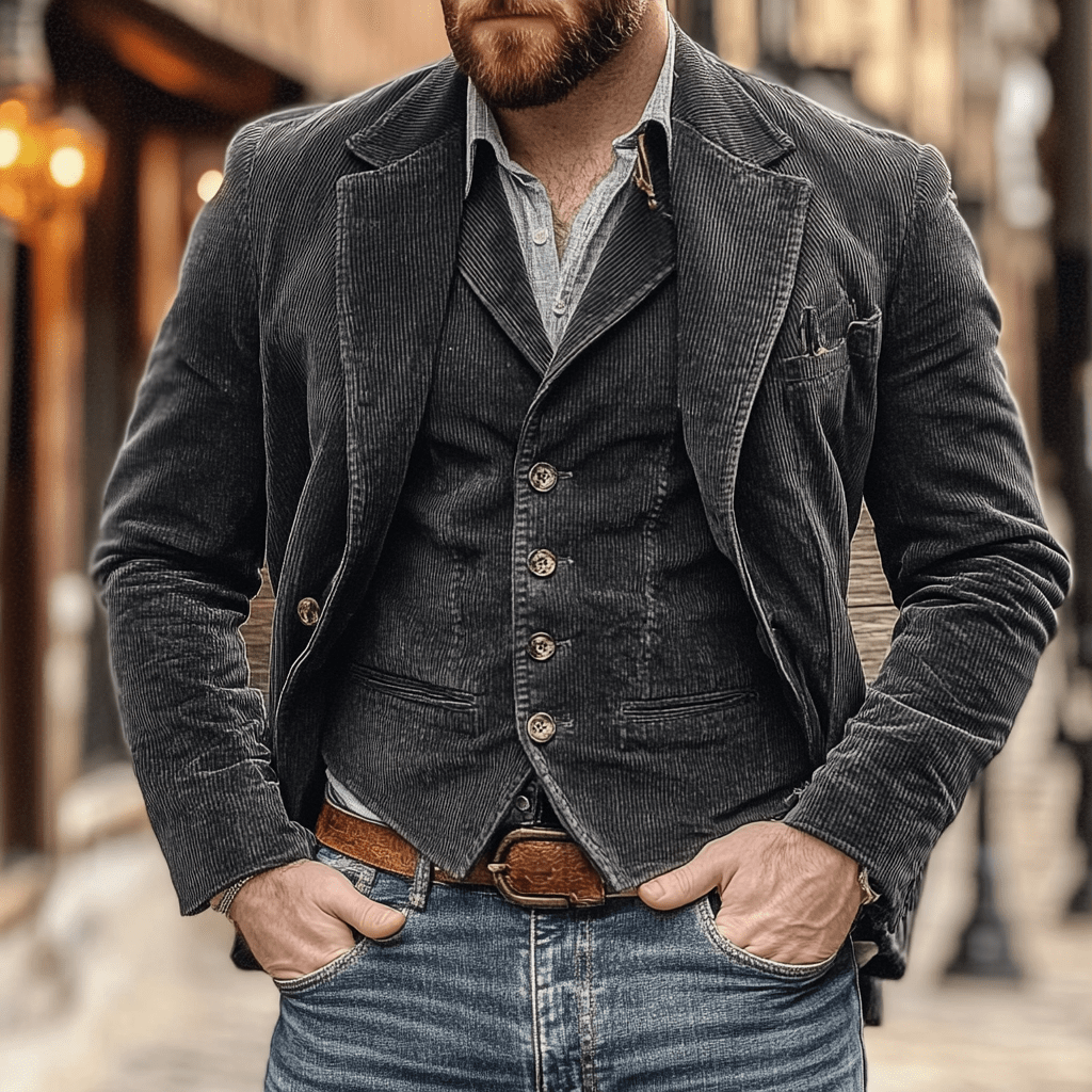 Patricio Corduroy Blazer & Vest Duo