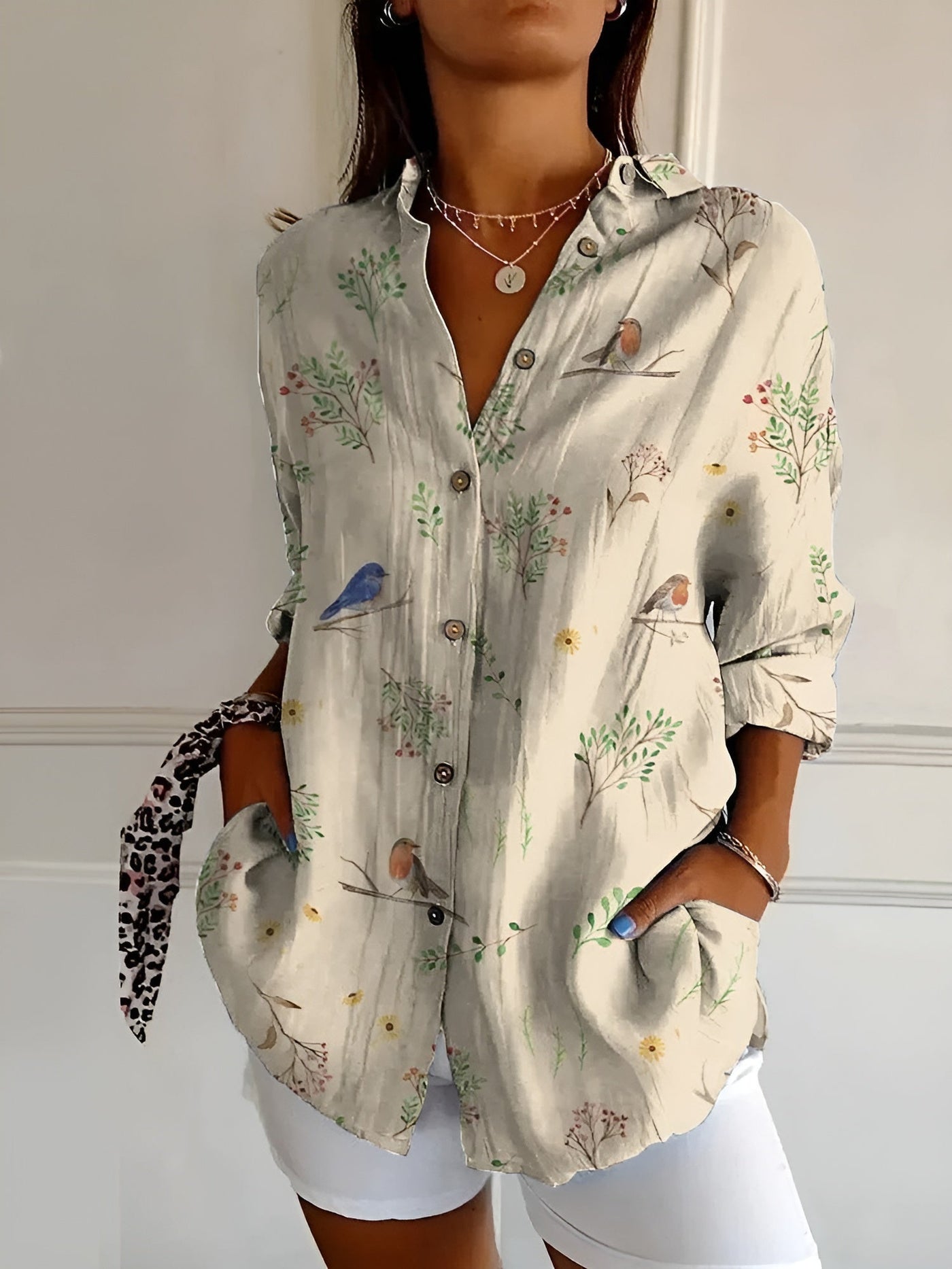 Halcyon - Women's Printed Button-Up Shirt